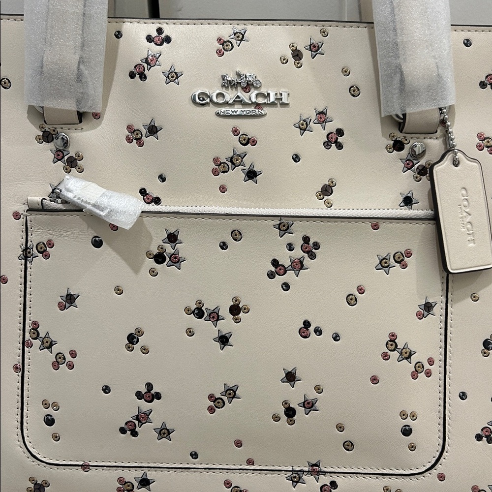 Coach (NWT) Station Tote with Star Print - Picture 6 of 16